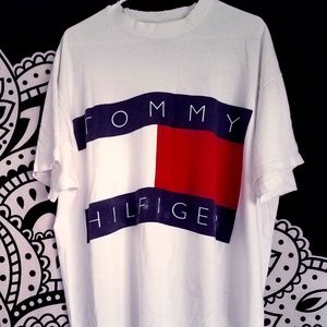 Vintage Tommy Hilfiger Logo Shirt White Used!